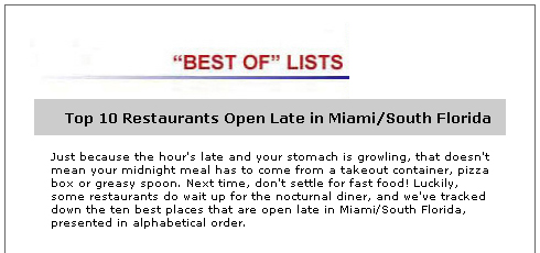 Gayot Top 10 Restaurants Open Late in Miami South Florida