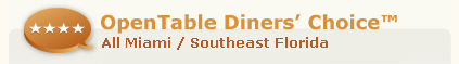OpenTable Diners' Choice - All Miami / Southeast Florida
