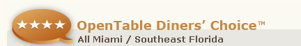 OpenTable Diners' Choice - All Miami / Southeast Florida