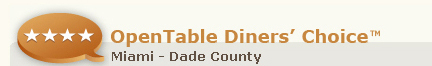 OpenTable Diners' Choice - Miami-Dade County