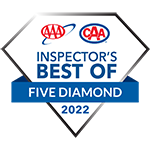 AAA Five Diamond Designation and AAA Inspector's Best of Five Diamond