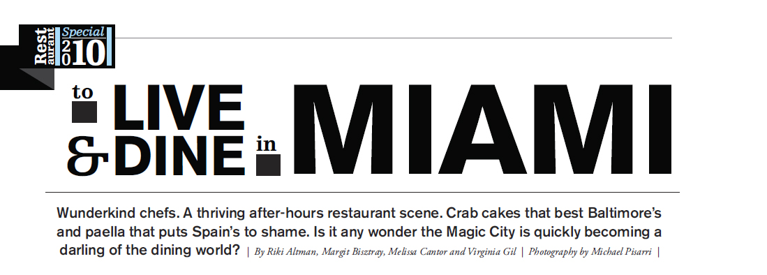 miami magazine, to live and dine in miami